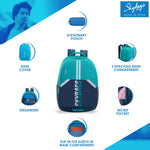 Skybags Astro extra Teal School backpack